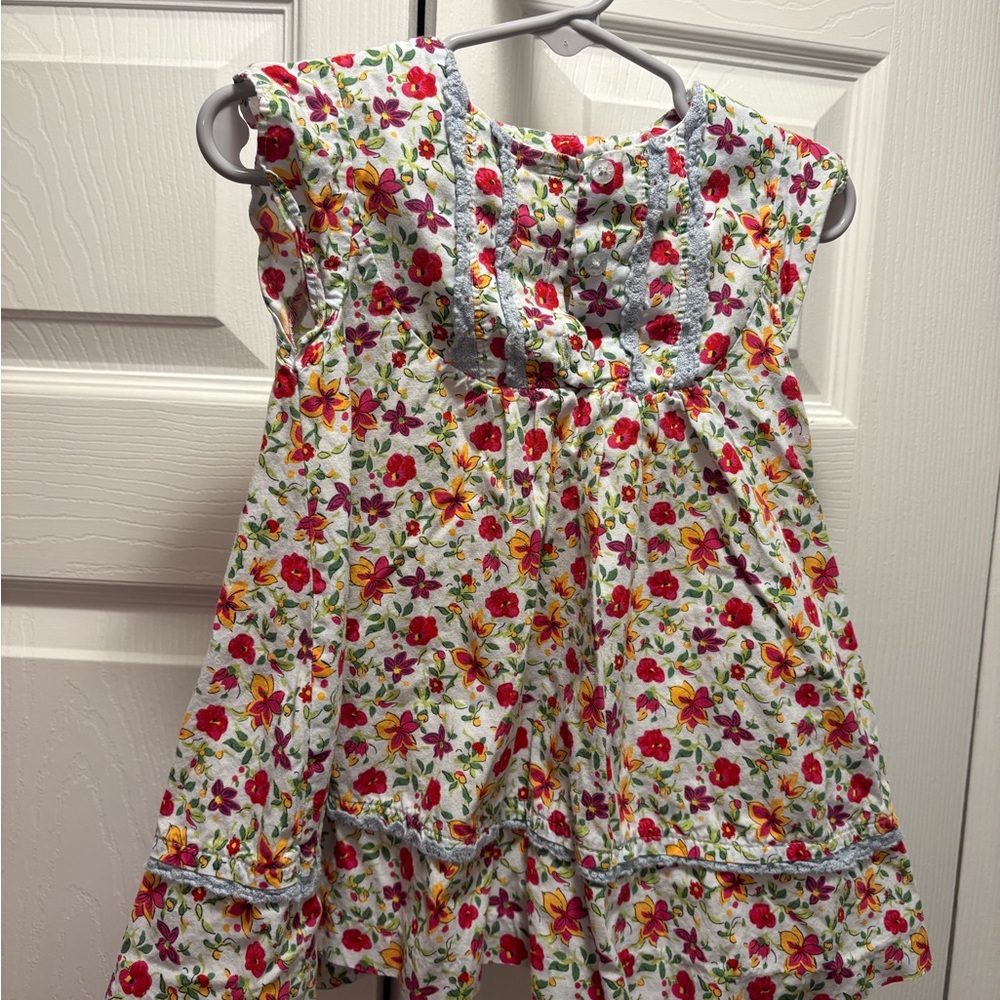 Floral Dress with Red and Yellow Flowers